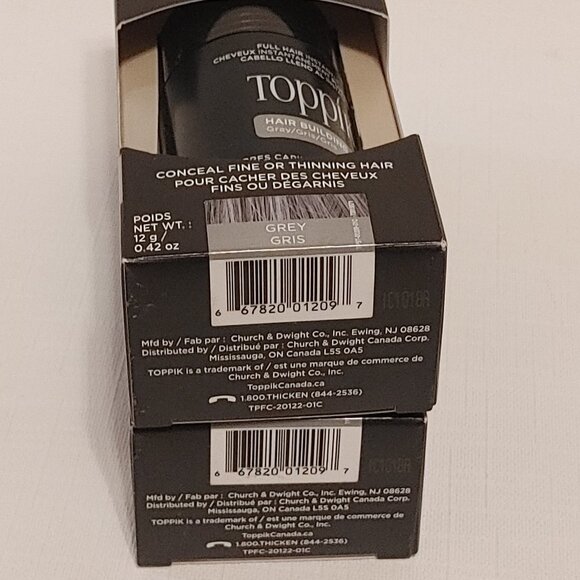 TOPPIK Hair Building Fibers GREY x2 12g BNIP Women/Men - Picture 5 of 5